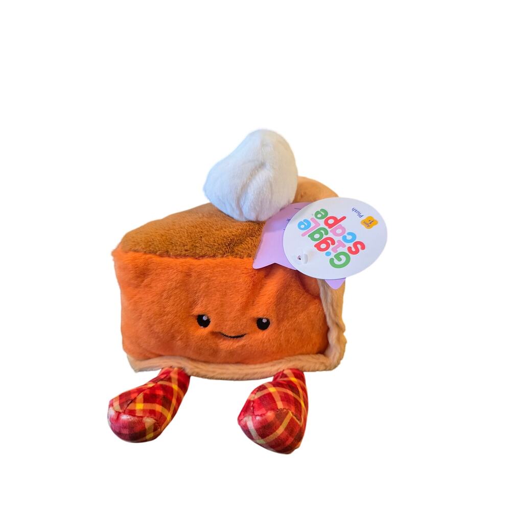 Gigglescape Pumpkin Pie Plush Stuffed Animal Toy Orange 6" Thanksgiving NEW